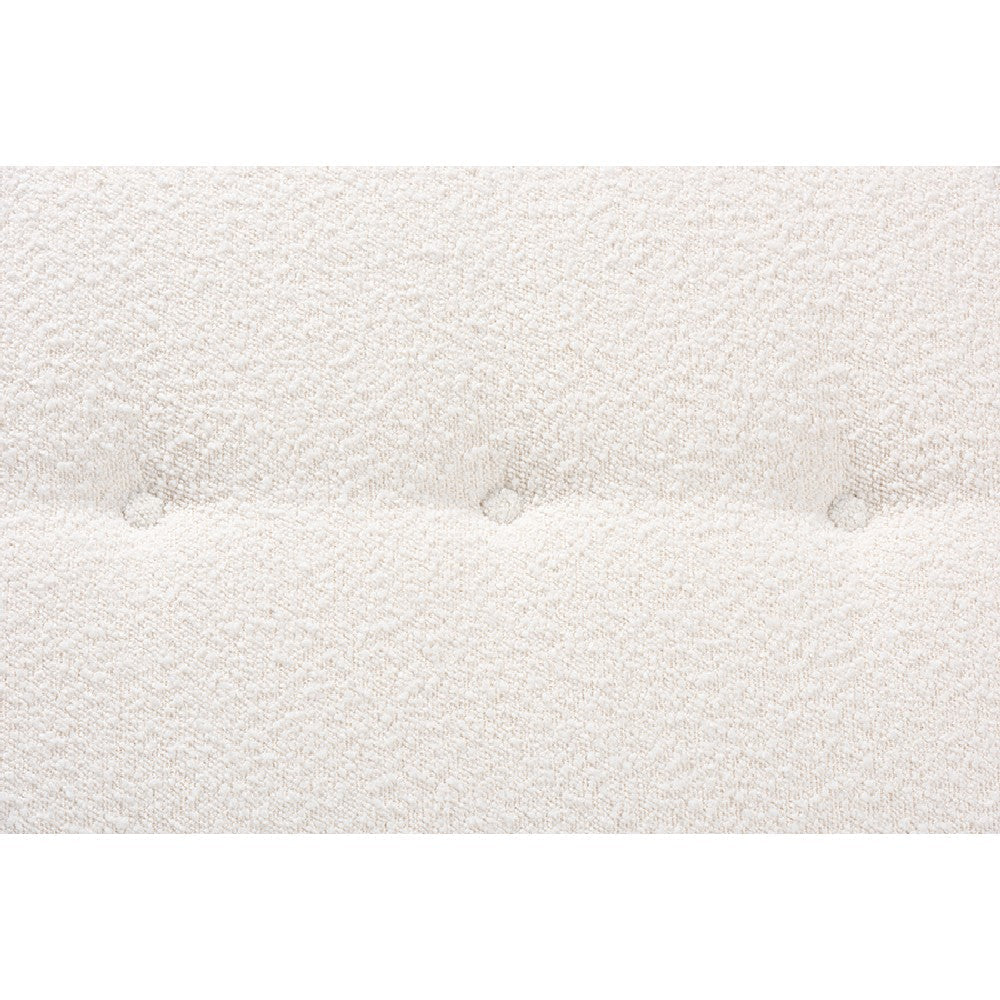 Baxton Studio Theo Japandi Cream Boucle Fabric and Walnut Brown Finished Wood Bench WHI-BBT5368-Cream-Walnut-Bench