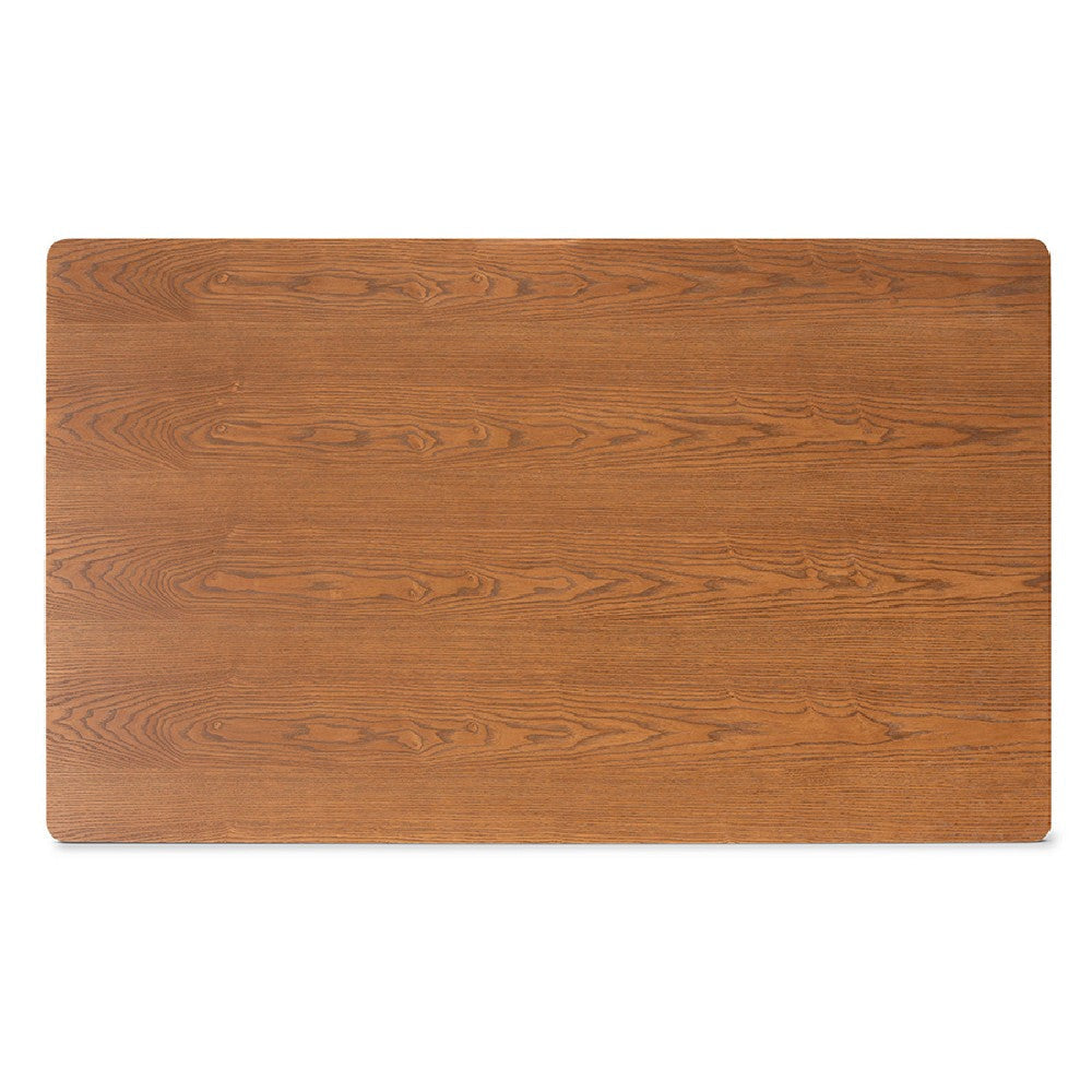 Baxton Studio Theresa Mid-Century Modern Dark Grey Fabric Upholstered and Walnut Brown Finished Wood 5-Piece Dining Set