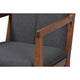 Baxton Studio Theresa Mid-Century Modern Dark Grey Fabric Upholstered and Walnut Brown Finished Wood 5-Piece Dining Set