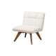 Baxton Studio Darielle Japandi Cream Boucle Fabric and Walnut Brown Finished Rubberwood Accent Chair WHI-BBT5453-Maya-Cream-Walnut-CC
