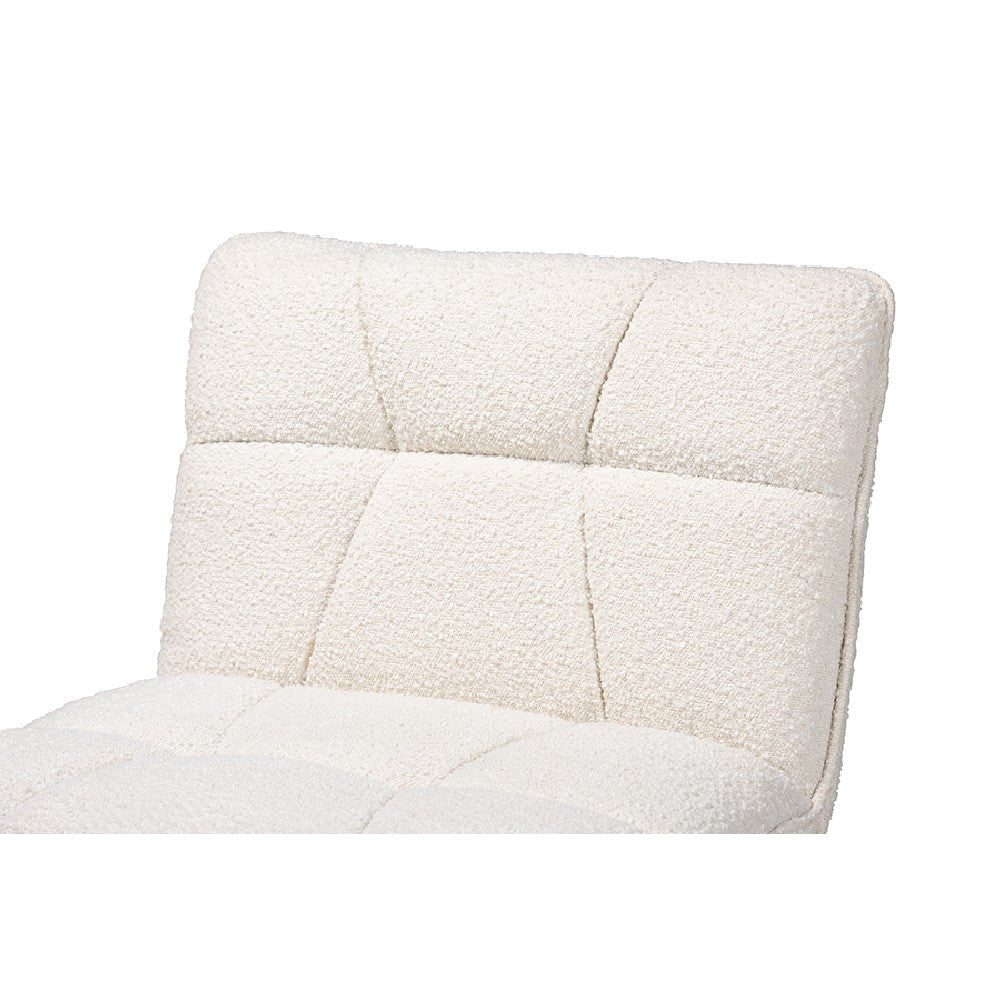 Baxton Studio Darielle Japandi Cream Boucle Fabric and Walnut Brown Finished Rubberwood Accent Chair WHI-BBT5453-Maya-Cream-Walnut-CC