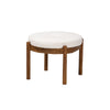 Baxton Studio Iliana Japandi Cream Boucle Fabric and Walnut Brown Finished Rubberwood Ottoman Footstool WHI-BBT5454-Maya-Cream-Walnut-Stool