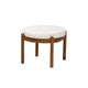 Baxton Studio Iliana Japandi Cream Boucle Fabric and Walnut Brown Finished Rubberwood Ottoman Footstool WHI-BBT5454-Maya-Cream-Walnut-Stool