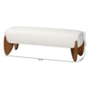 Baxton Studio Vinicio Mid-Century Modern Cream Boucle Accent Bench WHI-BBT5520-Cream-Bench