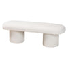 Baxton Studio Laria Modern White Teddy-Bear Fabric Accent Bench WHI-BBT5526-White-Bench