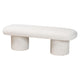 Baxton Studio Laria Modern White Teddy-Bear Fabric Accent Bench WHI-BBT5526-White-Bench