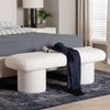 Baxton Studio Laria Modern White Teddy-Bear Fabric Accent Bench WHI-BBT5526-White-Bench