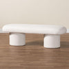 Baxton Studio Laria Modern White Teddy-Bear Fabric Accent Bench