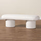 Baxton Studio Laria Modern White Teddy-Bear Fabric Accent Bench