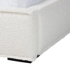 Baxton Studio Laverick Modern Cream Boucle Queen Platform Bed with Border Piping WHI-BBT61214-Cream-Queen