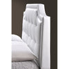 Baxton Studio Carlotta White Modern Bed with Upholstered Headboard - Full Size
