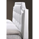 Baxton Studio Carlotta White Modern Bed with Upholstered Headboard - Full Size