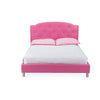 Baxton Studio Canterbury Contemporary Glam Pink Faux Leather Upholstered Full Size 3-Piece Bedroom Set
