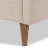 Baxton Studio Hannah Mid-Century Modern Beige Linen Queen Size Platform Bed WHI-BBT6570-Beige-Queen