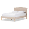 Baxton Studio Fannie French Classic Modern Style Beige Linen Fabric Full Size Platform Bed WHI-BBT6571-Beige-Full