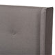 Baxton Studio Brooklyn Mid-Century Modern Walnut Wood Grey Fabric King Size Platform Bed WHI-BBT6653-Grey-King-XD45