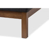 Baxton Studio Louvain Modern and Contemporary Dark Grey Fabric Upholstered Walnut-Finished Full Sized Platform Bed