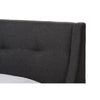 Baxton Studio Louvain Mid-Century Modern Transitional Dark Grey Fabric Upholstered Twin Size 3-Piece Bedroom Set