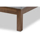 Baxton Studio Louvain Modern and Contemporary Greyish Beige Fabric Upholstered Walnut-Finished Twin Sized Platform Bed