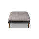 Baxton Studio Marit Mid-Century Modern Two-Tone Grey Fabric Upholstered Walnut Finished Wood Daybed WHI-BBT6812-Grey-Dark-Grey-Walnut-Daybed