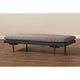 Baxton Studio Marit Mid-Century Modern Two-Tone Grey Fabric Upholstered Walnut Finished Wood Daybed