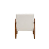 Baxton Studio Stratton Mid-Century Modern Cream Boucle Fabric and Walnut Brown Finished Wood Armchair WHI-BBT8013-16-Maya-Cream-Walnut-CC