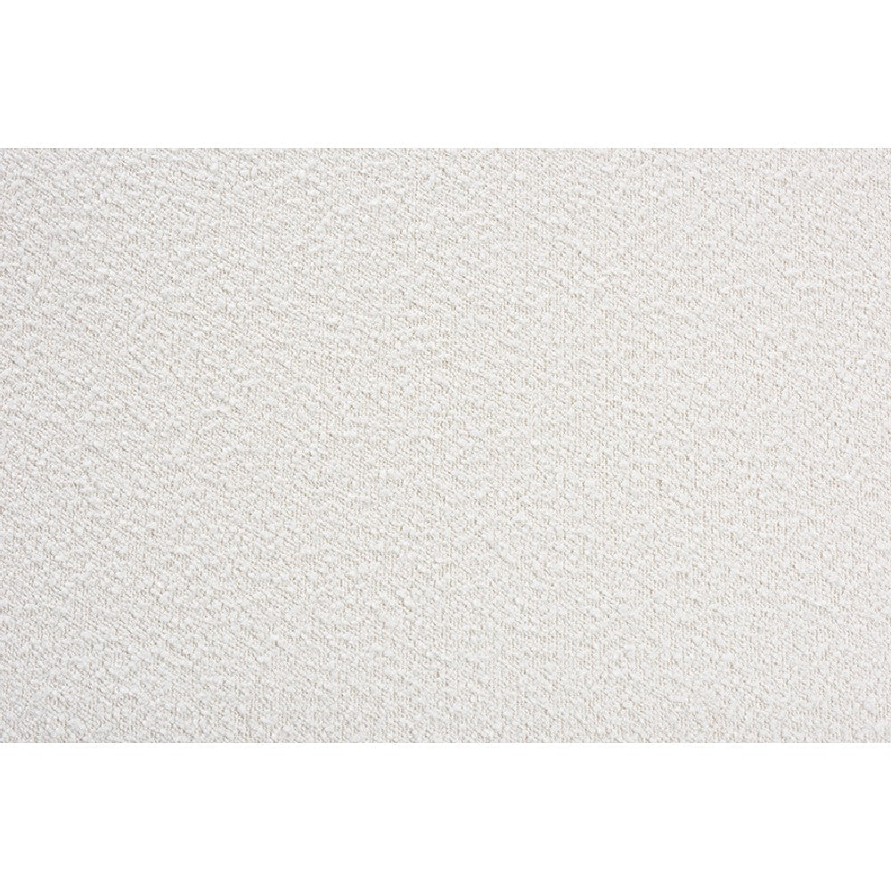 Baxton Studio Stratton Mid-Century Modern Cream Boucle Fabric and Walnut Brown Finished Wood Loveseat