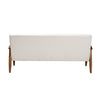 Baxton Studio Stratton Mid-Century Modern Cream Boucle Fabric and Walnut Brown Finished Wood Sofa WHI-BBT8013-16-Maya-Cream-Walnut-SF