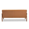 Baxton Studio Sorrento Mid-Century Modern Tan Faux Leather Upholstered and Walnut Brown Finished Wood Sofa WHI-BBT8013-Tan-Sofa