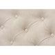Baxton Studio Arcadia Modern and Contemporary Light Beige Fabric Upholstered Button-Tufted Living Room 3-Seater Sofa