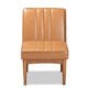 Baxton Studio Daymond Mid-Century Modern Tan Faux Leather Upholstered and Walnut Brown Finished Wood Dining Chair