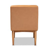 Baxton Studio Daymond Mid-Century Modern Tan Faux Leather Upholstered and Walnut Brown Finished Wood Dining Chair