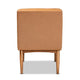 Baxton Studio Daymond Mid-Century Modern Tan Faux Leather Upholstered and Walnut Brown Finished Wood Dining Chair