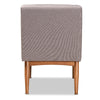 Baxton Studio Riordan Mid-Century Modern Grey Fabric Upholstered and Walnut Brown Finished Wood Dining Chair WHI-BBT8051-13-Grey-Walnut-CC