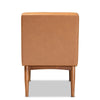 Baxton Studio Riordan Mid-Century Modern Tan Faux Leather Upholstered and Walnut Brown Finished Wood Dining Chair