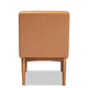 Baxton Studio Riordan Mid-Century Modern Tan Faux Leather Upholstered and Walnut Brown Finished Wood Dining Chair