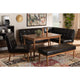 Baxton Studio Arvid Mid-Century Modern Dark Brown Faux Upholstered Leather 5-Piece Wood Dining Nook Set