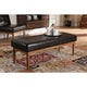 Baxton Studio Arvid Mid-Century Modern Dark Brown Faux Leather Upholstered Wood Dining Bench