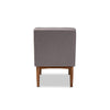 Baxton Studio Arvid Mid-Century Modern Gray Fabric Upholstered Wood Dining Chair WHI-BBT8051-Grey-CC