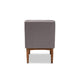 Baxton Studio Arvid Mid-Century Modern Gray Fabric Upholstered Wood Dining Chair WHI-BBT8051-Grey-CC