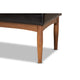 Baxton Studio Sanford Mid-Century Modern Dark Brown Faux Leather Upholstered and Walnut Brown Finished Wood Dining Bench