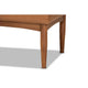Baxton Studio Sanford Mid-Century Modern Tan Faux Leather Upholstered and Walnut Brown Finished Wood Dining Bench