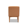 Baxton Studio Sanford Mid-Century Modern Tan Faux Leather Upholstered and Walnut Brown Finished Wood Dining Chair