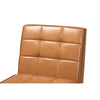 Baxton Studio Sanford Mid-Century Modern Tan Faux Leather Upholstered and Walnut Brown Finished Wood Dining Chair
