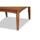 Baxton Studio Sanford Mid-Century Modern Tan Faux Leather Upholstered and Walnut Brown Finished Wood Dining Chair