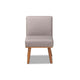 Baxton Studio Odessa Mid-Century Modern Grey Fabric Upholstered and Walnut Brown Finished Wood Dining Chair WHI-BBT8054-Grey-Walnut-CC