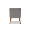 Baxton Studio Stewart Mid-Century Modern Grey Velvet Upholstered and Walnut Brown Finished Wood Dining Chair