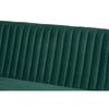 Baxton Studio Alvis Mid-Century Modern Emerald Green Velvet Upholstered and Walnut Brown Finished Wood 2-Piece Dining Nook Banquette Set