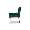Baxton Studio Alvis Mid-Century Modern Emerald Green Velvet Upholstered and Walnut Brown Finished Wood Dining Chair