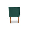 Baxton Studio Alvis Mid-Century Modern Emerald Green Velvet Upholstered and Walnut Brown Finished Wood Dining Chair
